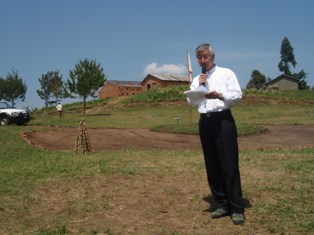 Ambassador giving speech